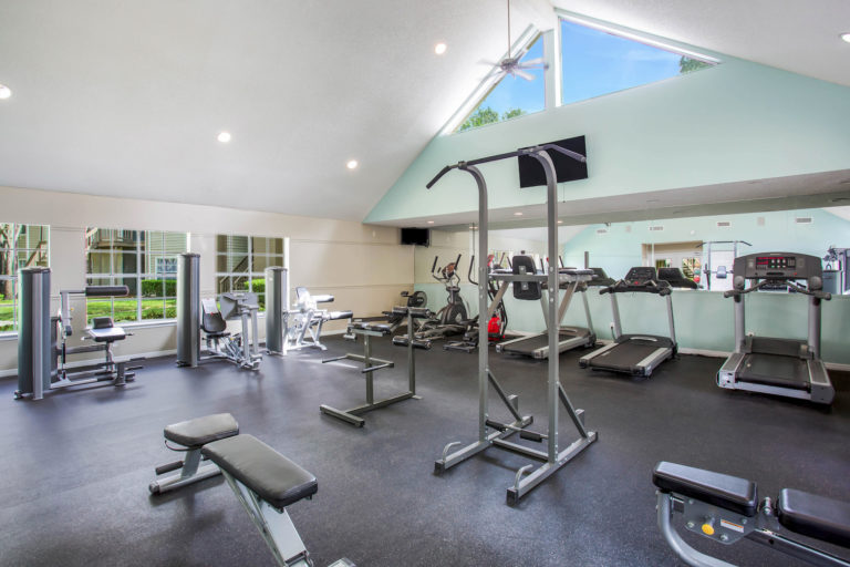Fitness center with cardio equipment and weight equipment