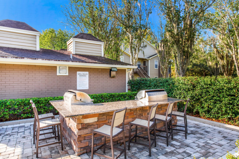 Outdoor grilling area