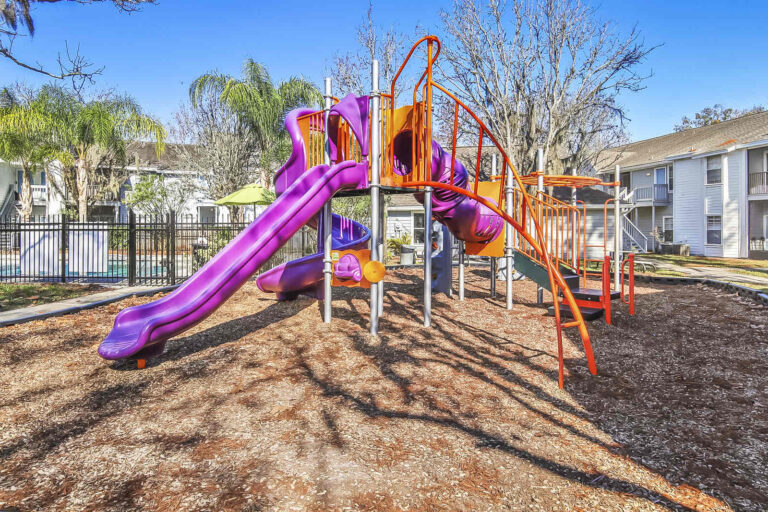 playscape with mulch base